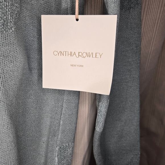 Gray/Teal Textured Polkadot Sweater by Cynthia Rowley - Size Small 0006 - Picture 6 of 10